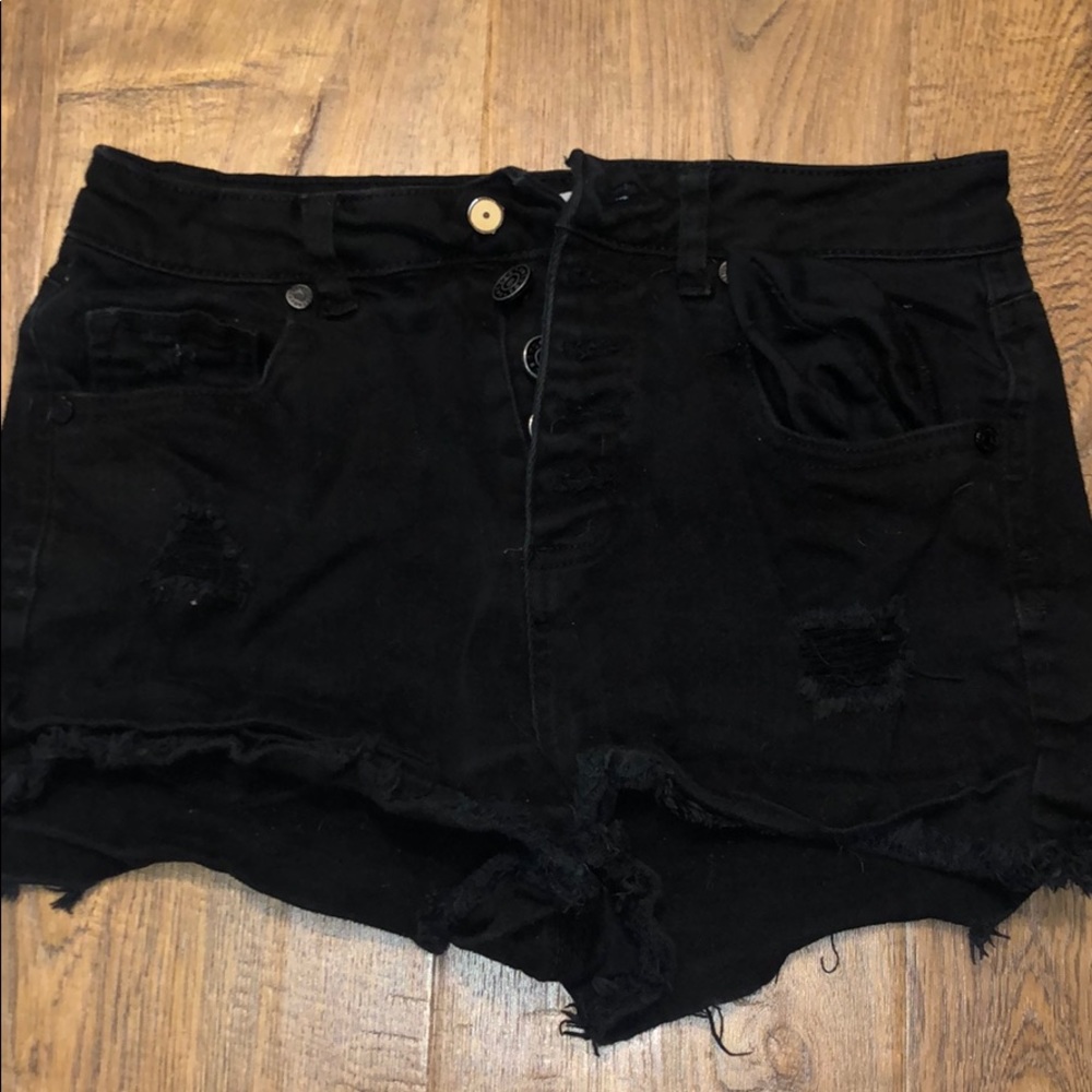 Black high waisted shorts
